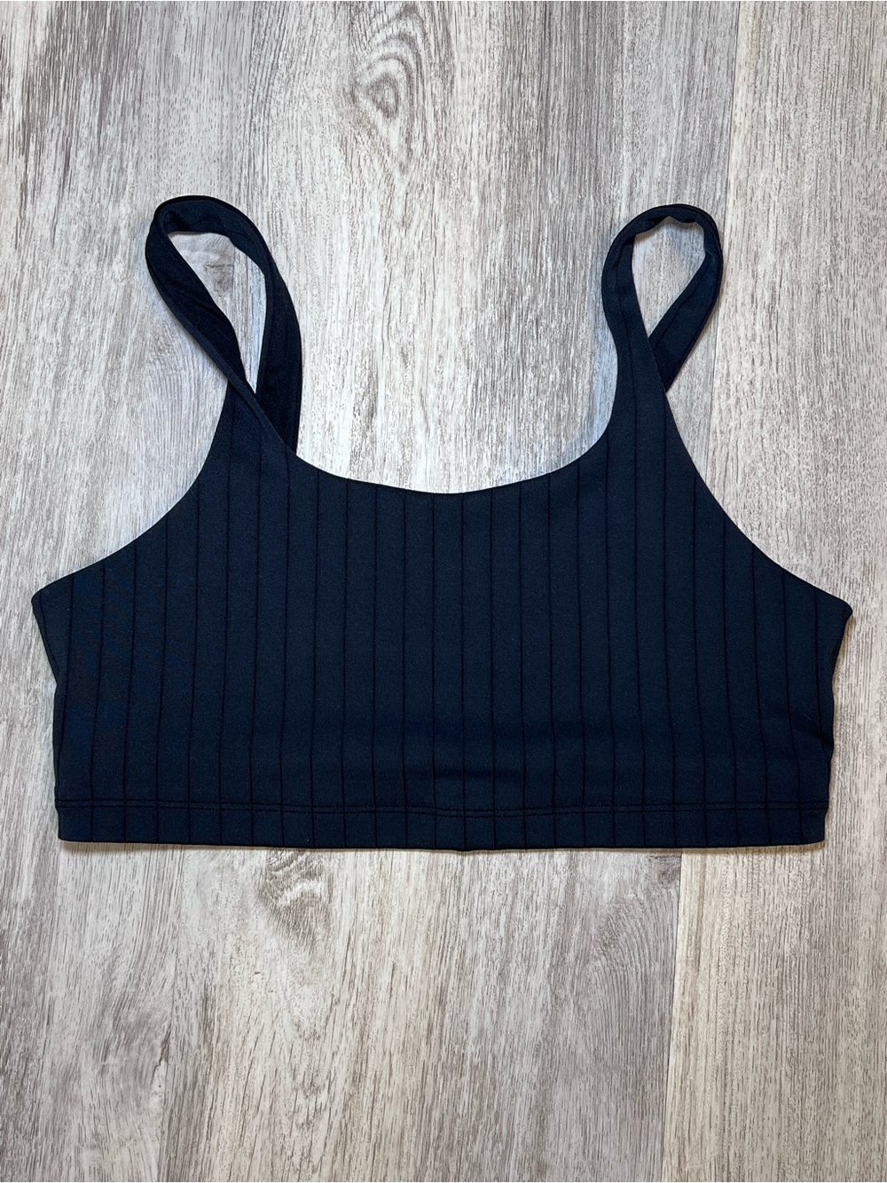Alo Yoga Ribbed Black Sports Bralette Size Medium